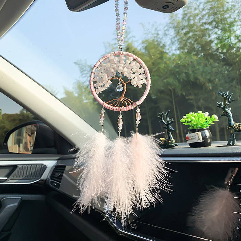 Wholesale White Crystal Life Tree Pendant Car Hanger