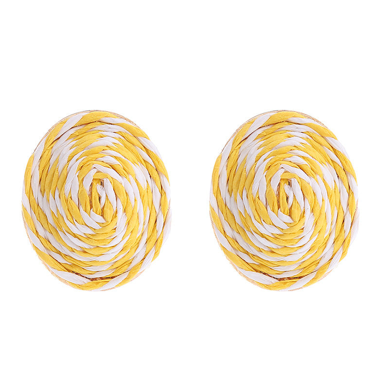 Grupo de color rafia al por mayor tachuelas ovales