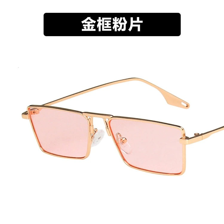 Wholesale Light Green Metal Square PC Sunglasses