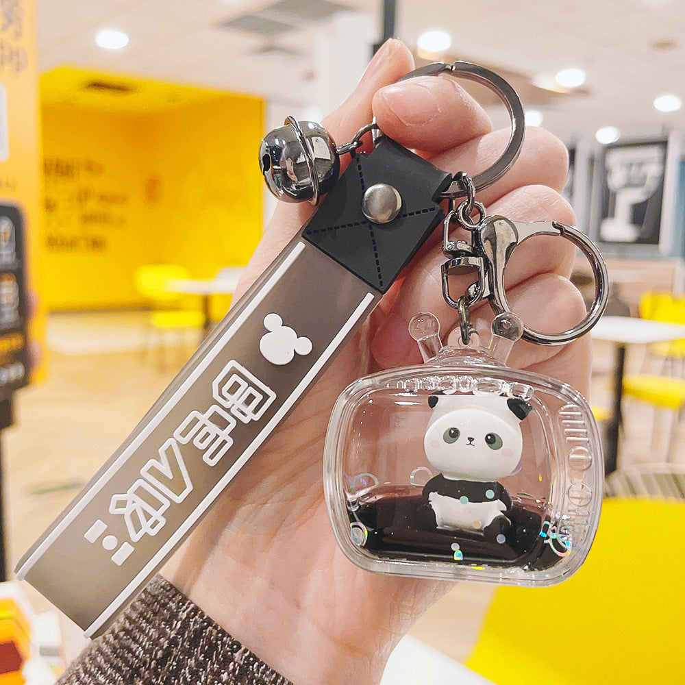 Wholesale Oiled Acrylic Floating Doll Panda Keychain