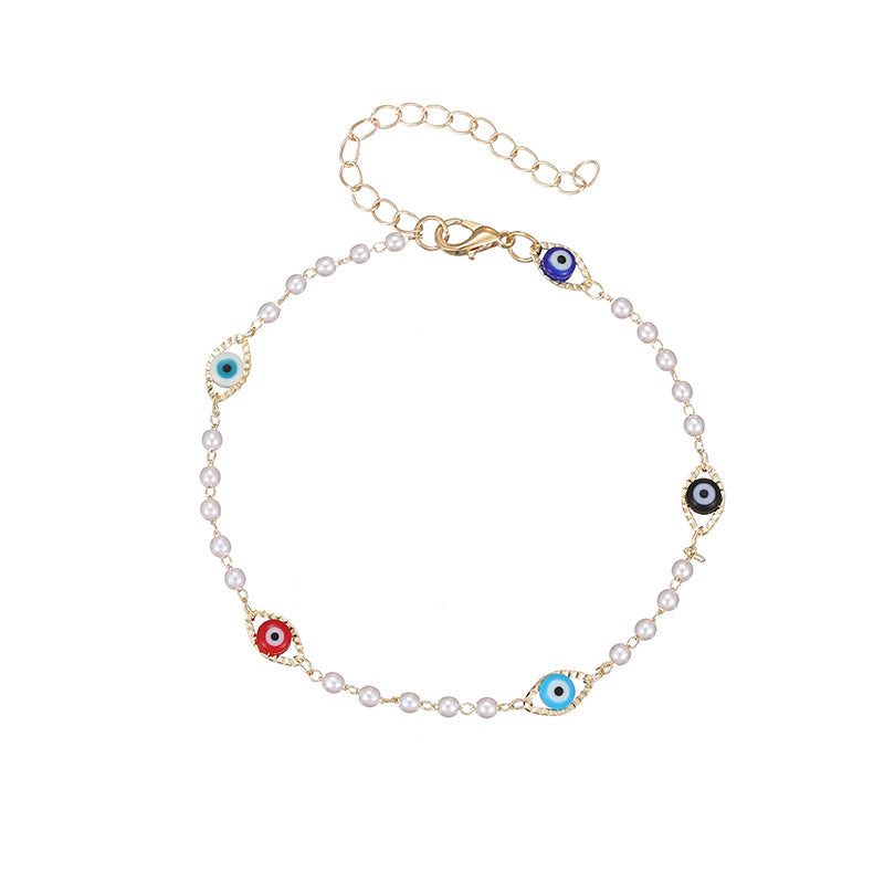 Pulsera De Aleación De Perlas De Ojo De Diablo al por mayor