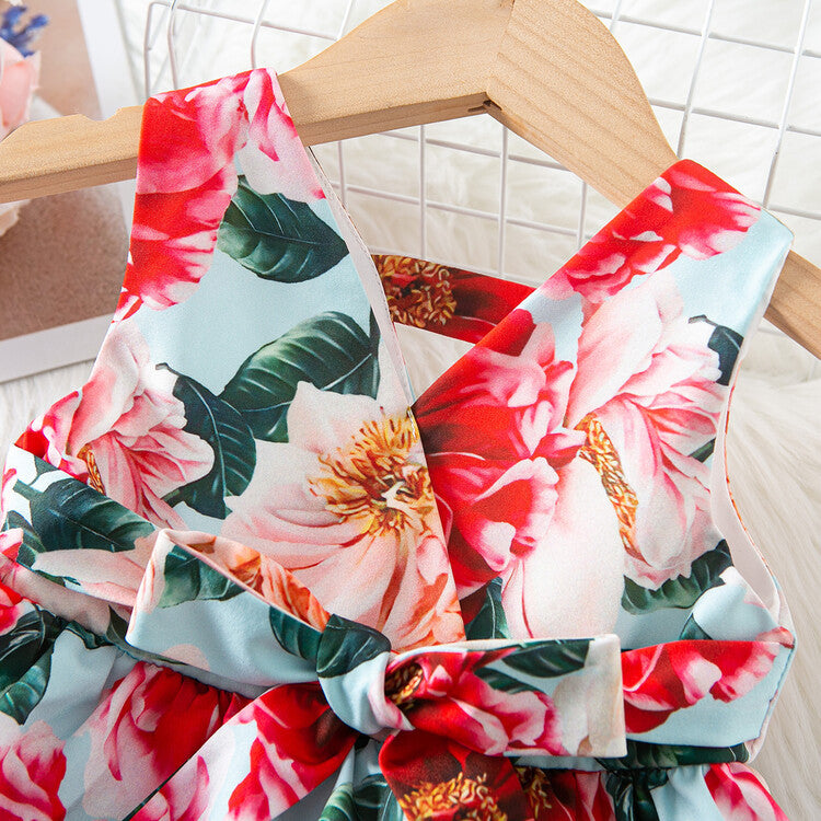 Wholesale Little Girl Cotton Chiffon Dress Baby Clothes