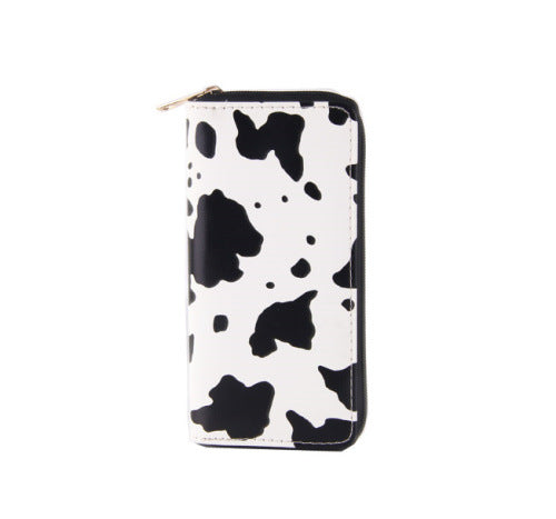 Wholesale PU Long Cow Pattern Wallet