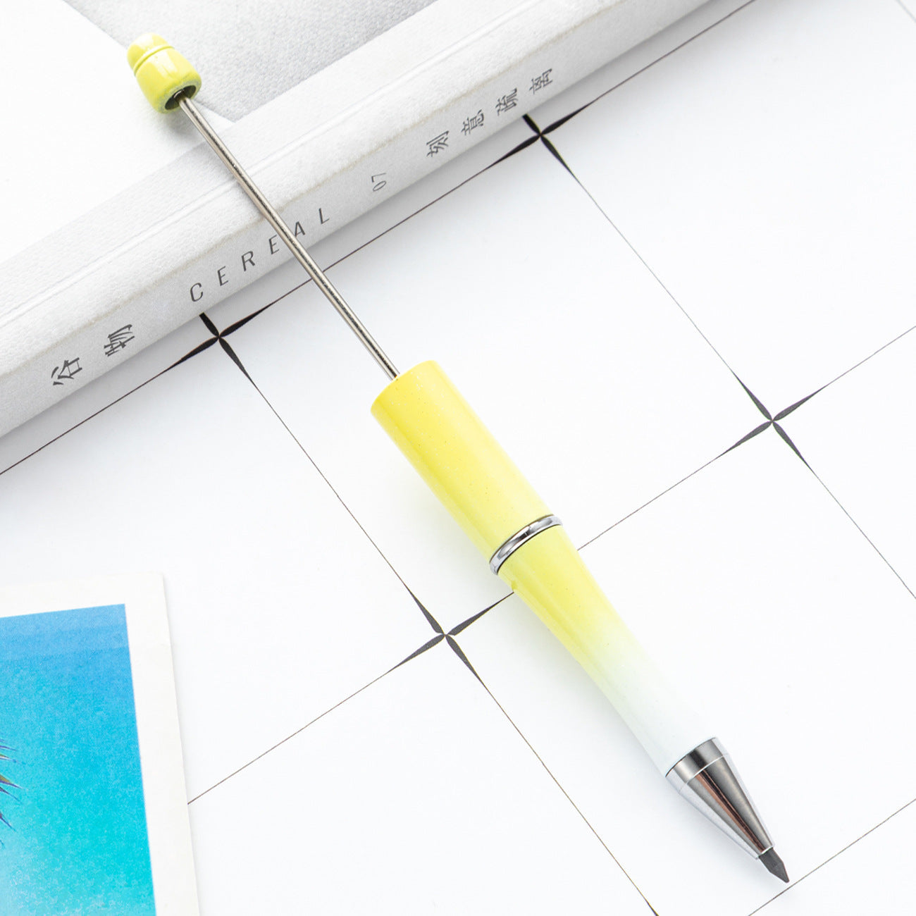 Wholesale 100pcs Plastic Beaded Pencil No Sharpening No Ink Continuous Writing Pencil