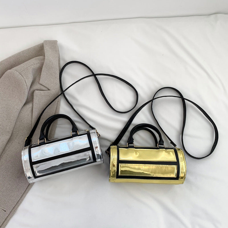 Bolsas de cuerpo de hombro de cilindro de color brillante al por mayor