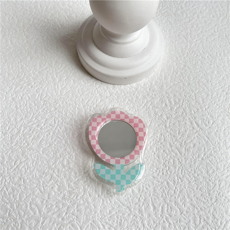 Venta al por mayor Flower Mirror Acrílico Airbag Soporte para teléfono móvil