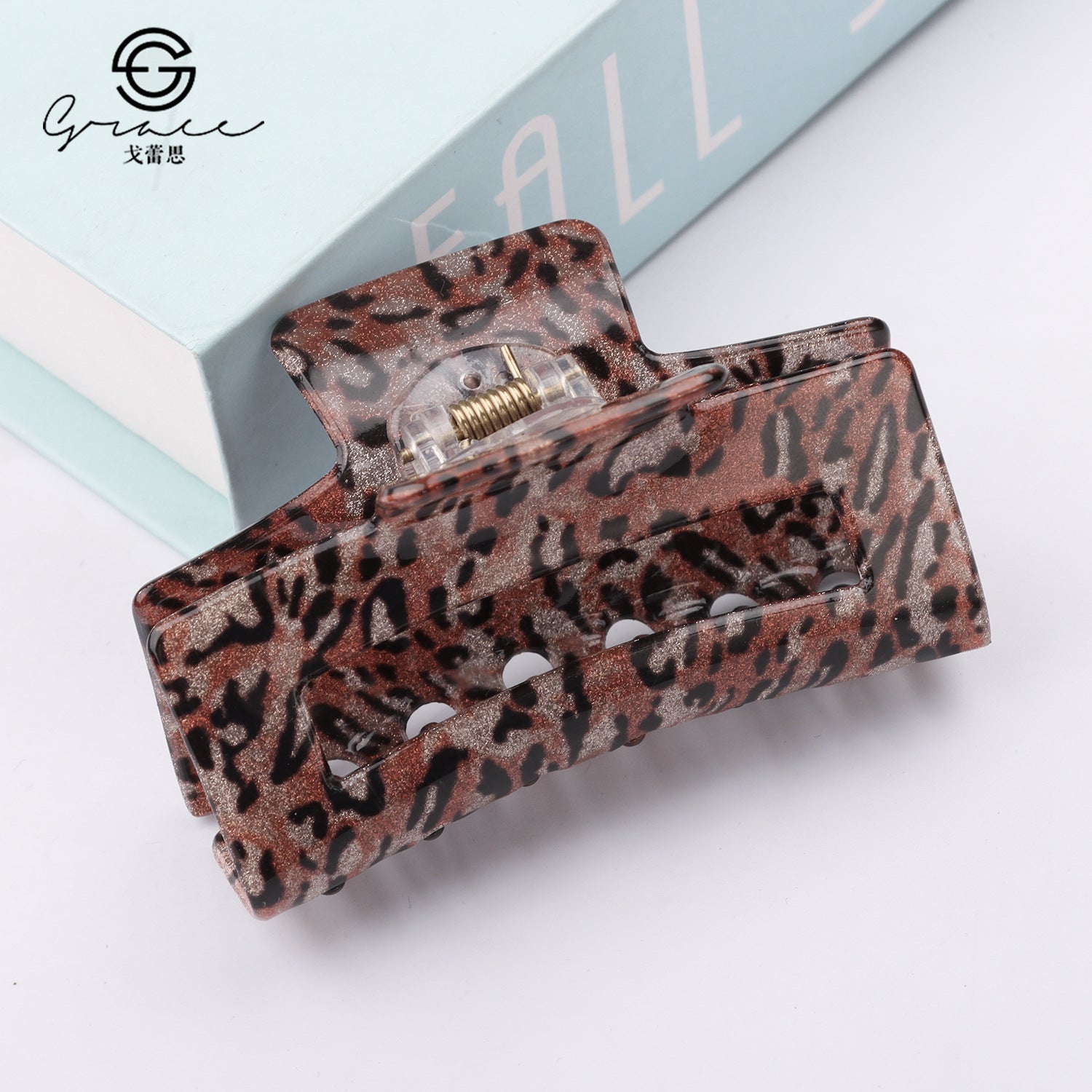 Wholesale Imitation Acetate Leopard Print Grab Clip