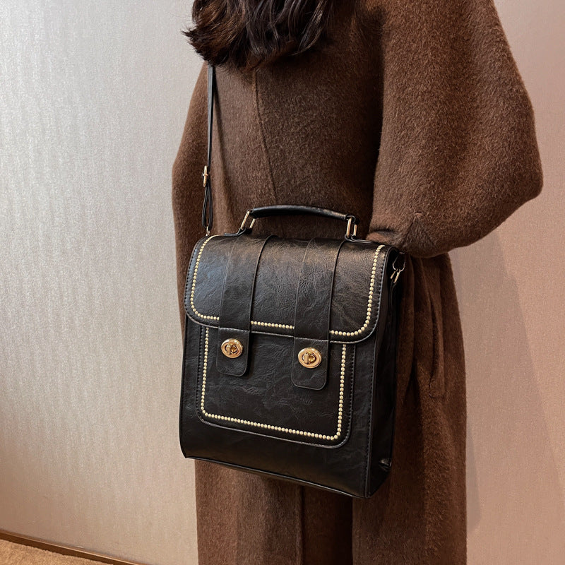 Wholesale Autumn and Winter Retro Pu Large Capacity Backpack