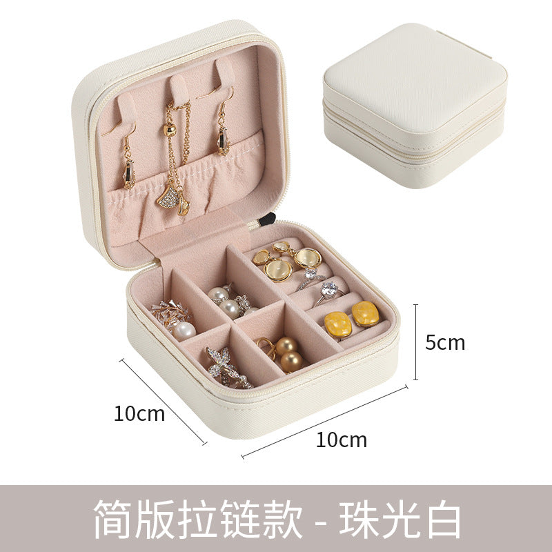 Wholesale Simple Portable Jewelry Leather Storage Box