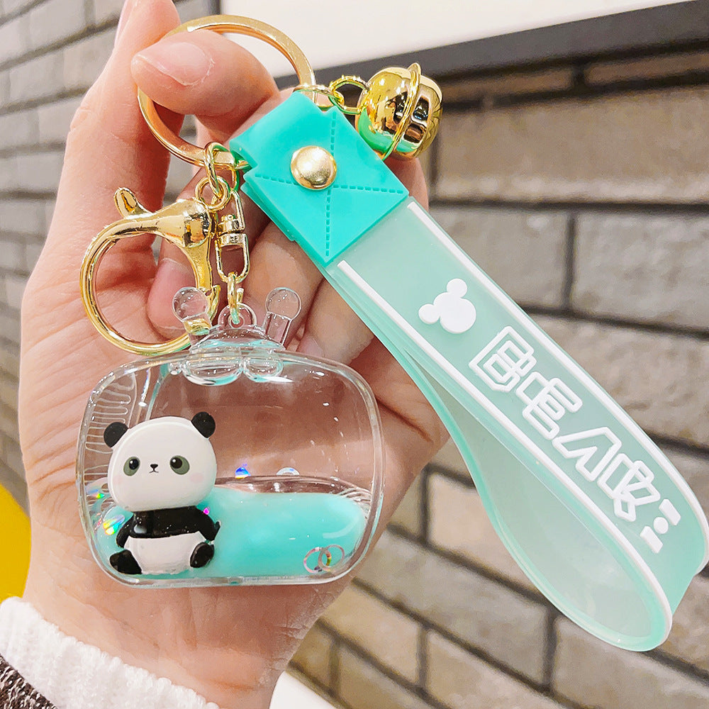 Wholesale Oiled Acrylic Floating Doll Panda Keychain