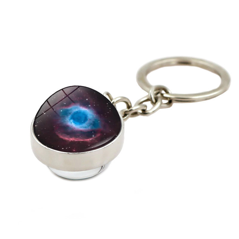 Llavero creativo al por mayor de la nebulosa de la galaxia del ojo de Dios de la aleación del cinc