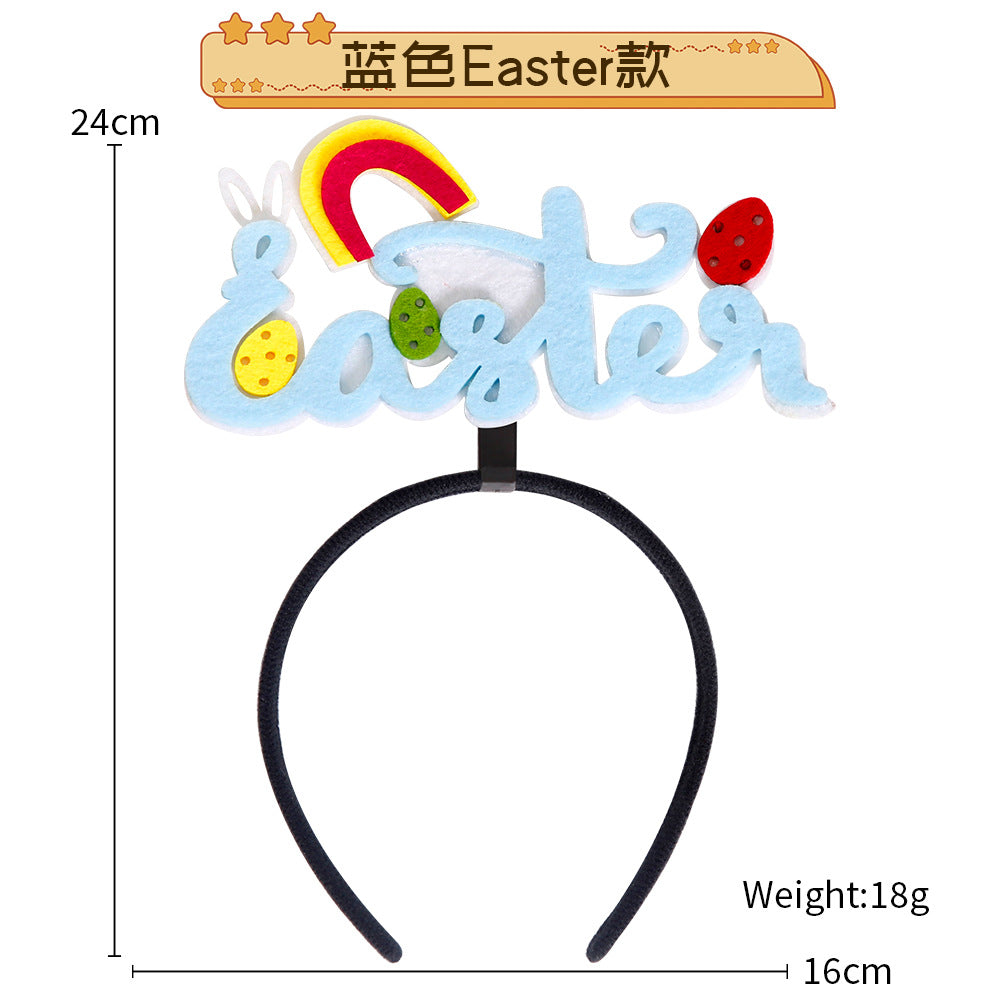 Diadema plástica al por mayor de los niños del conejito del huevo de la historieta de la decoración de Pascua