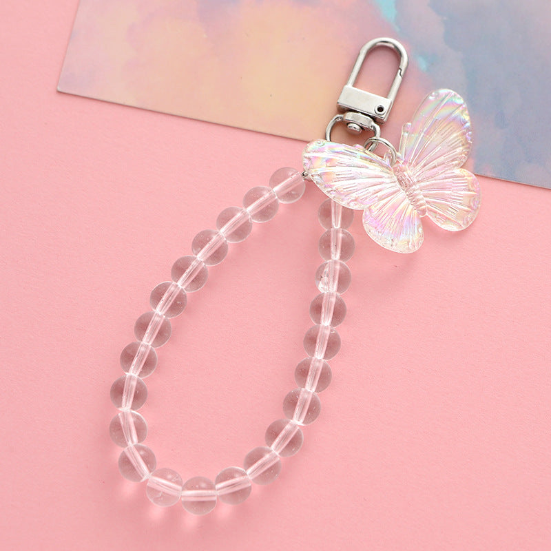 Wholesale Acrylic Pearl Bear Butterfly Keychains