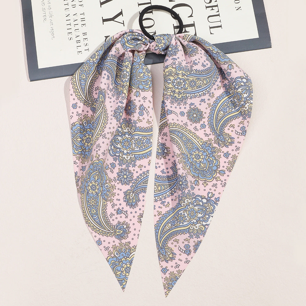 Wholesale Cow Streamers Fabric Hair Scrunchies