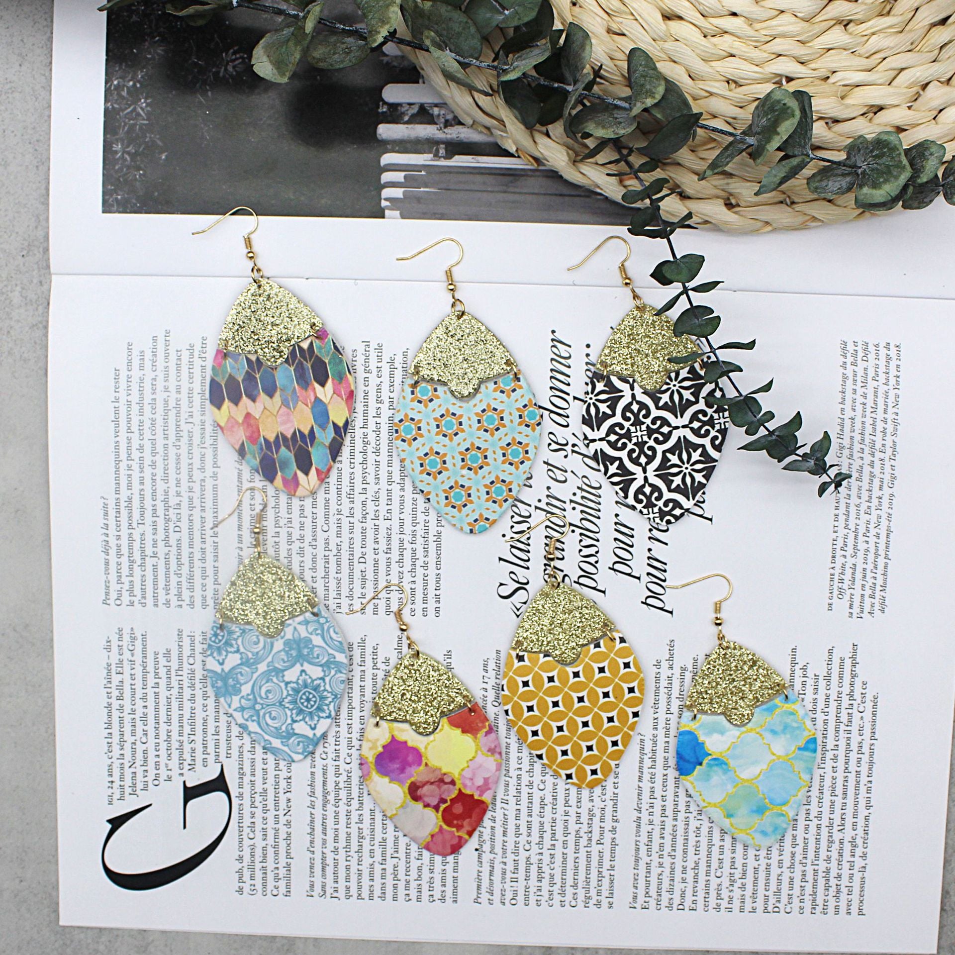 Pendientes De Cuero Tótem Floral Barroco al por mayor