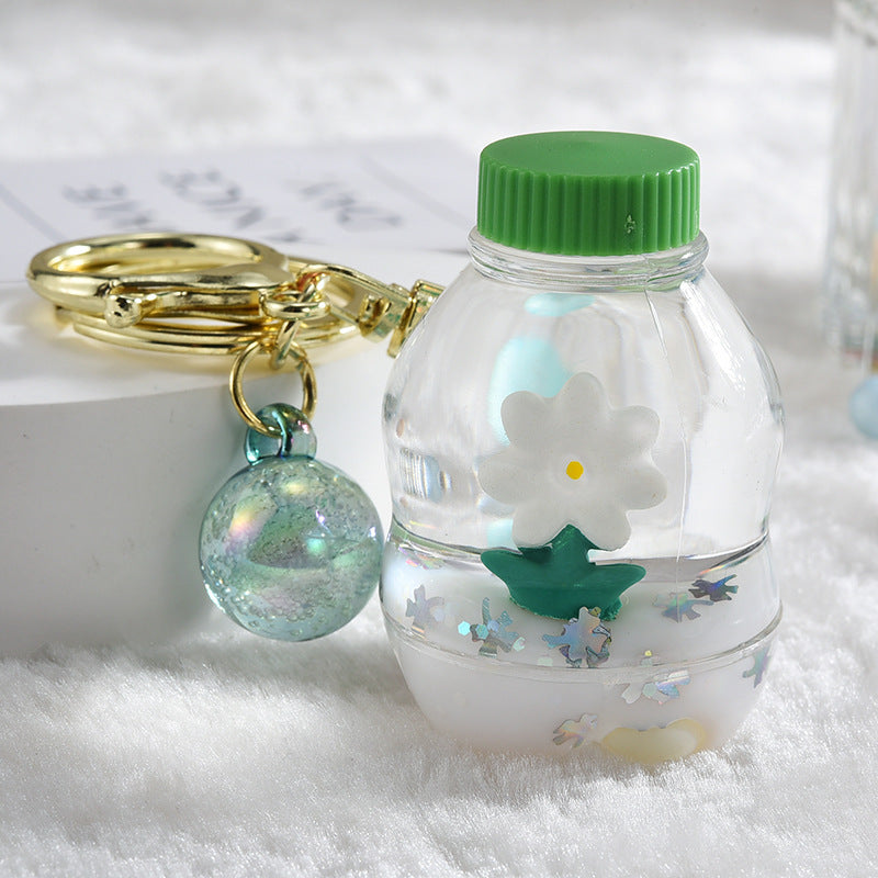 Wholesale Acrylic Oiled Floating Flowers Creative Key Chain
