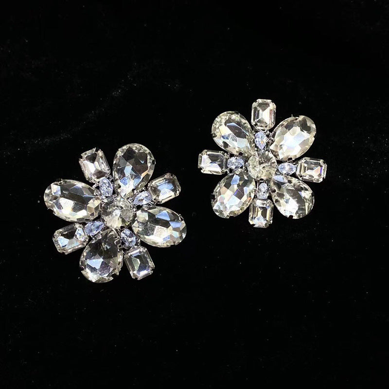 Wholesale Alloy Large Crystal Flower Necklace