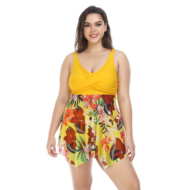 Wholesale Plus Size Ladies Polyester Swimwear