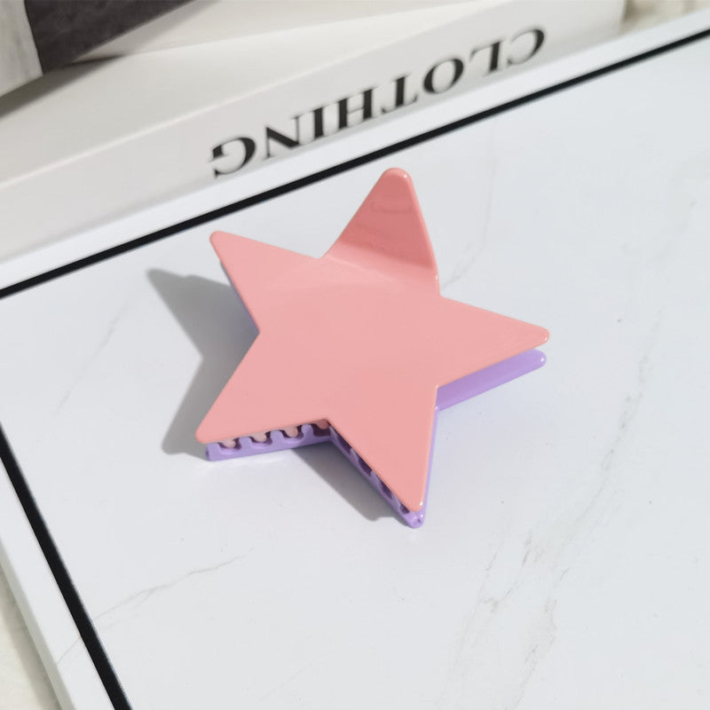 Wholesale Pentagram Acetate Hair Clips