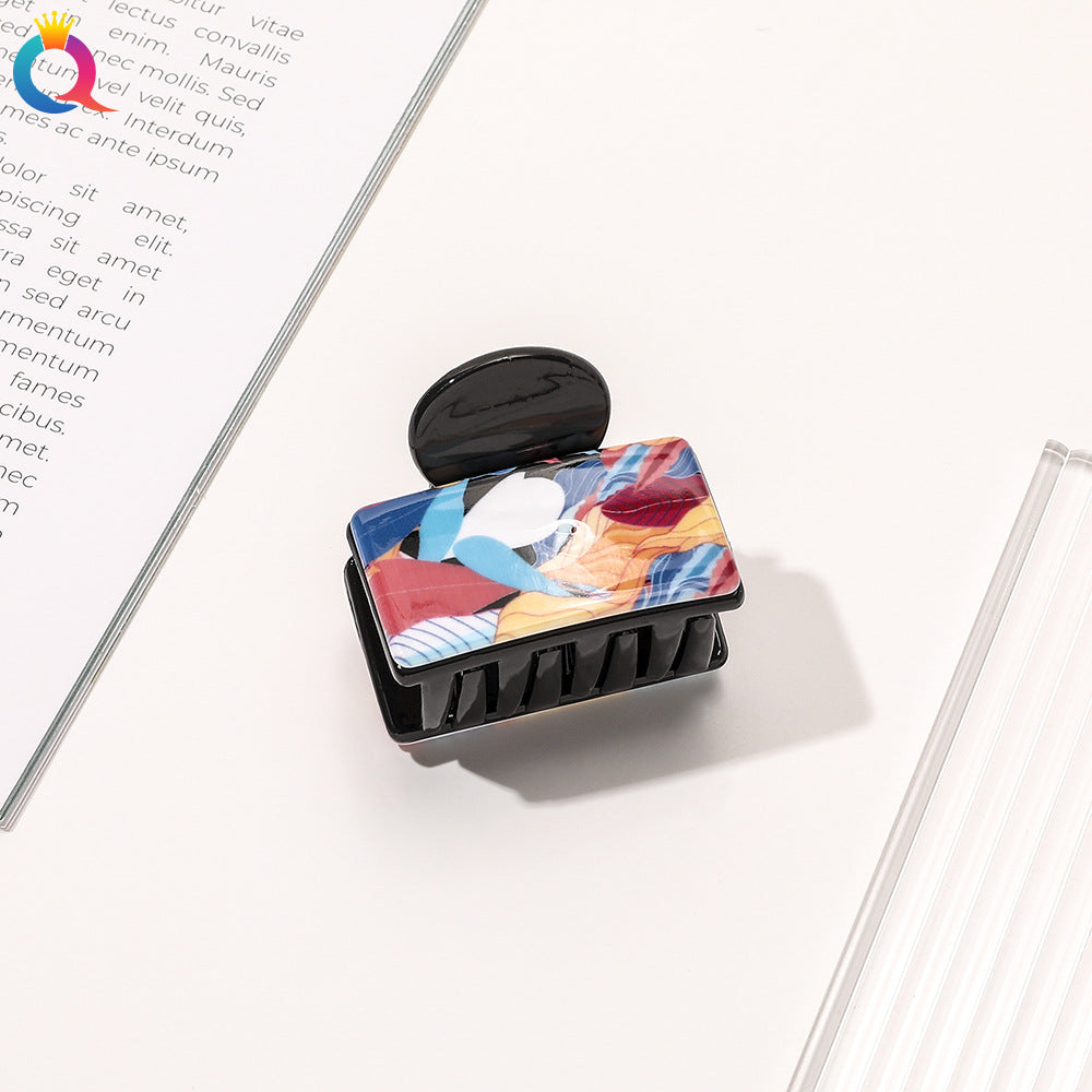 Wholesale Houndstooth Butterfly Cube Grab Clips