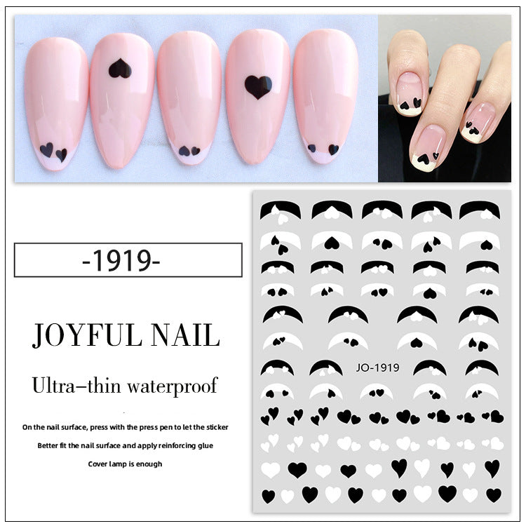 Wholesale Color Gradient Love Nail Art Sticker