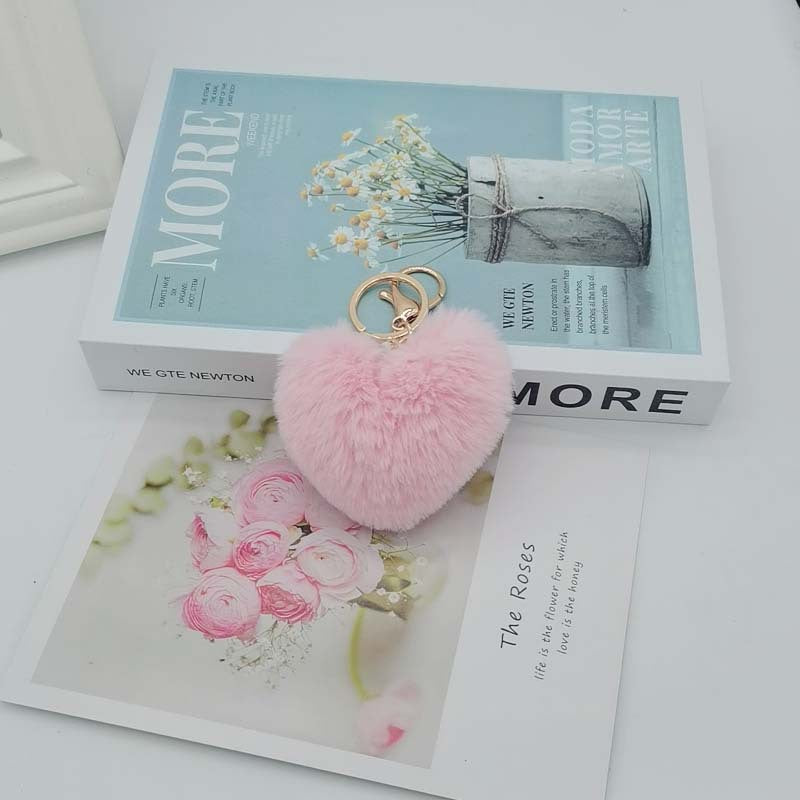 Wholesale Imitation Lazy Rabbit Fur Love Fur Ball Key Chain