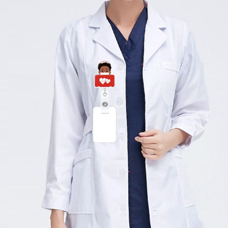 Llavero Retráctil De Acrílico Doctor Enfermera Al Por Mayor