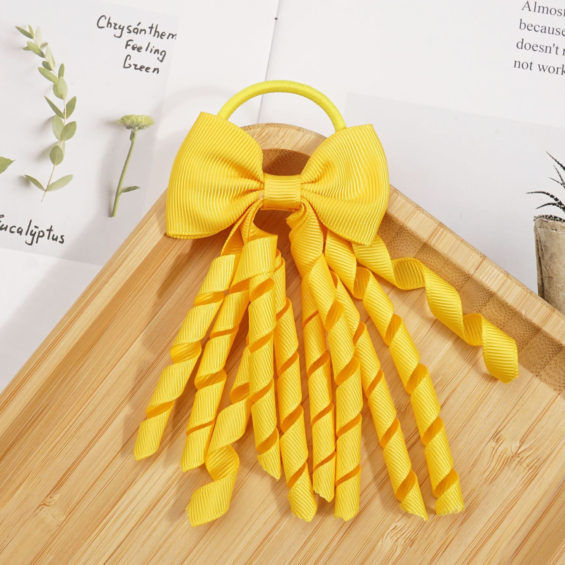 Wholesale Bowknot Tassel Coil Thread Strip Hair Scrunchies