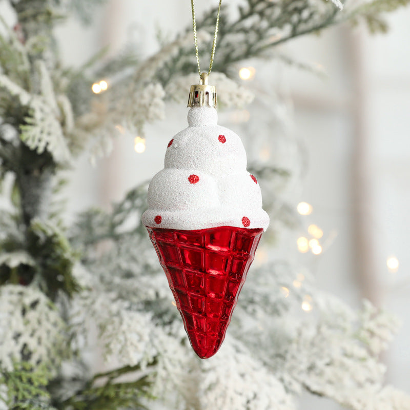 Wholesale Plastic Ice Cream Snowman House Pentagram Christmas Tree Pendant