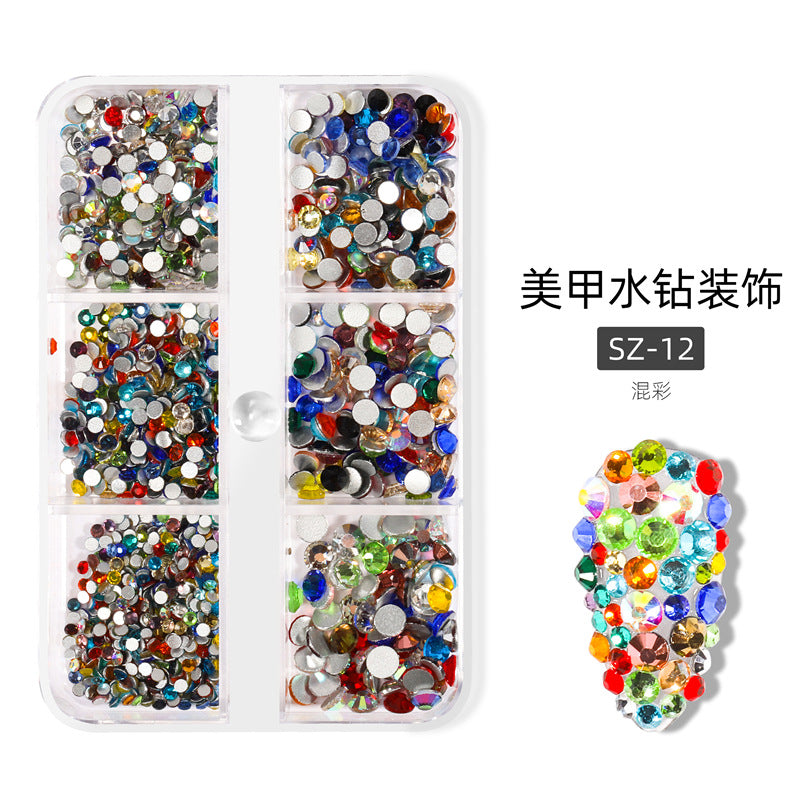 Wholesale Pearl 16-pack Nail Rhinestone Jewelry