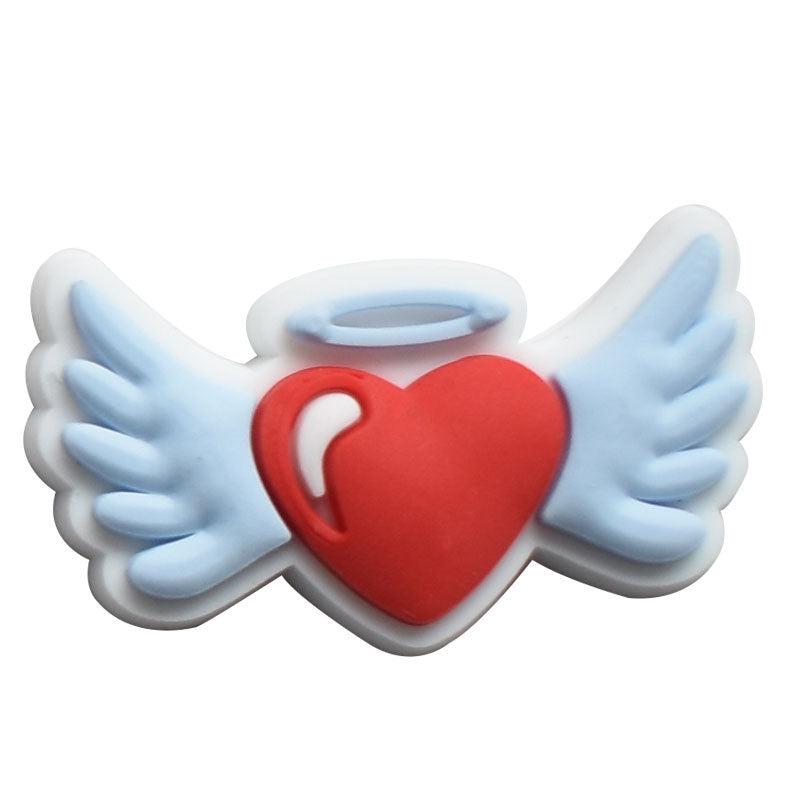 Wholesale 100 PCS PVC Cartoon Pink DIY Shoe Buckle