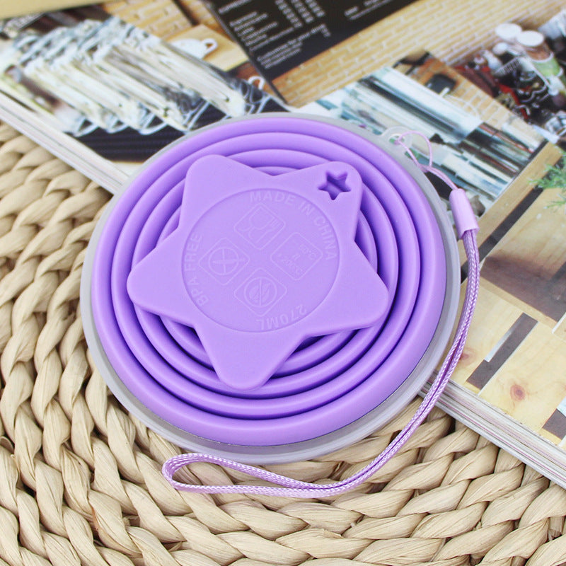 Wholesale Portable Folding Food Grade Silicone Travel Water Cup
