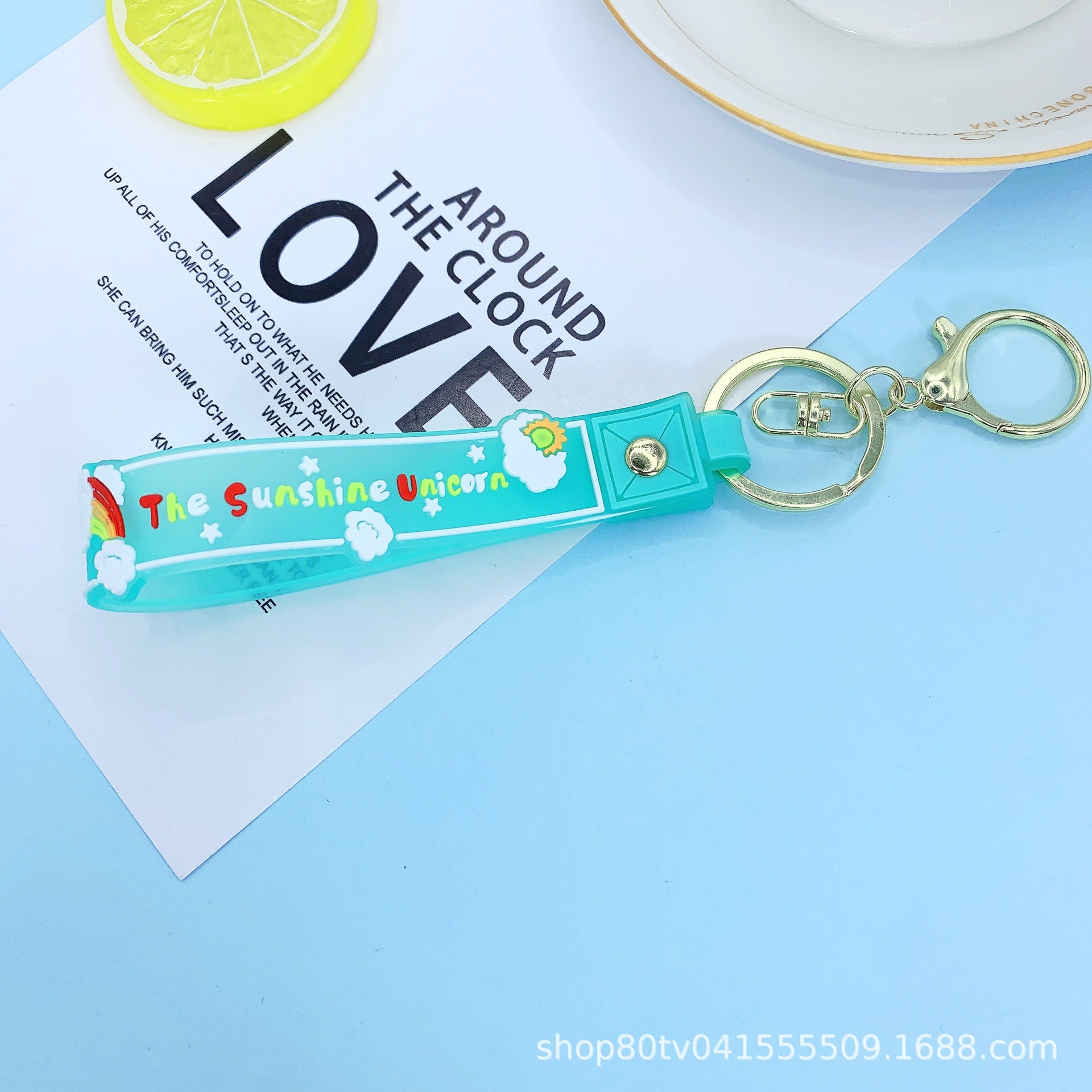 Wholesale Oil Quicksand Floating Lanyard Metal Keychains