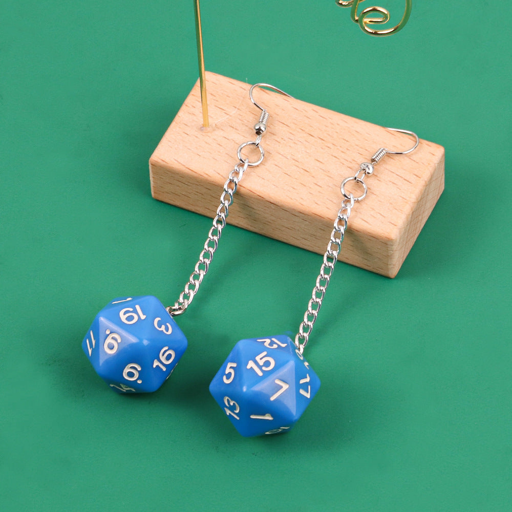 Wholesale Polygon Dice Acrylic Earrings