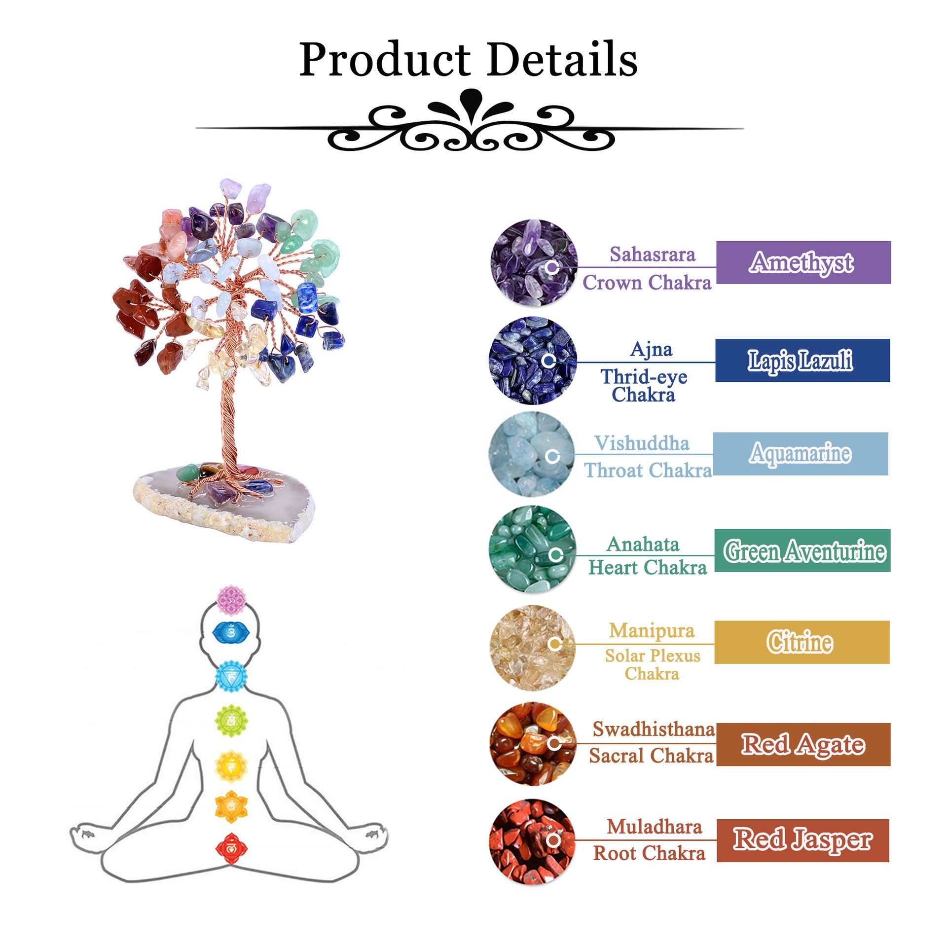 Wholesale Colorful Gravel Winding Tree Decorations