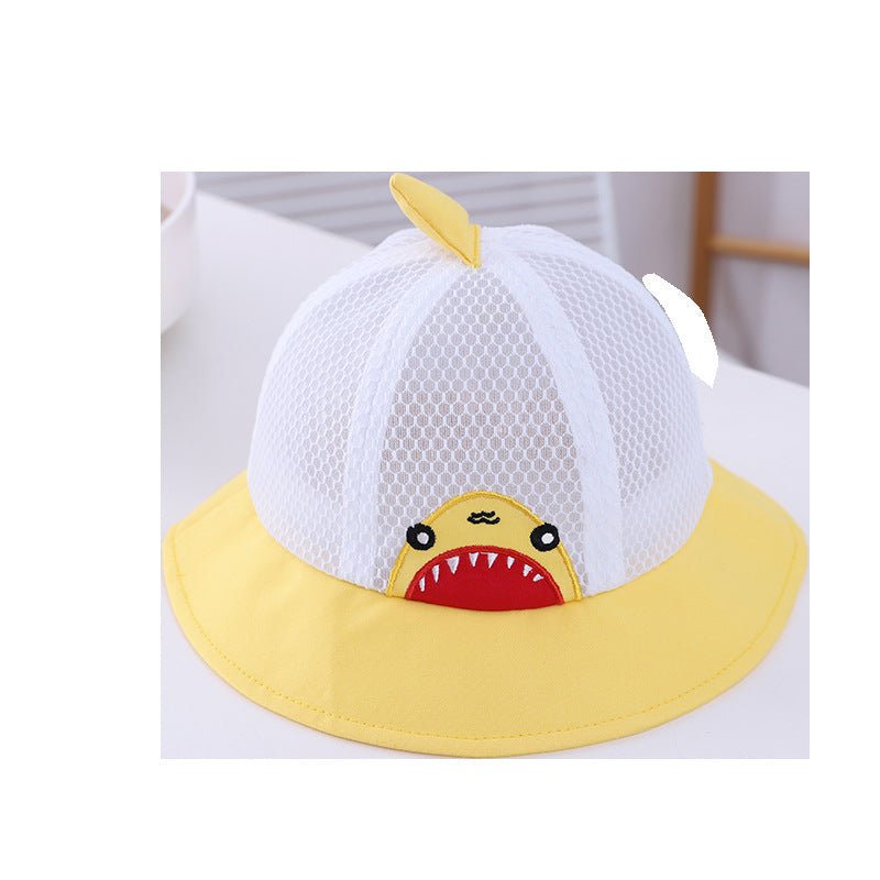 Wholesale Cotton Cute Shark Breathable Mesh Kids Bucket Hat