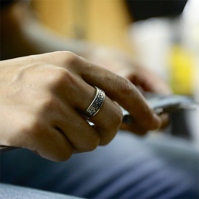 Anillos de cobre Edelweiss reformados con monedas suizas al por mayor
