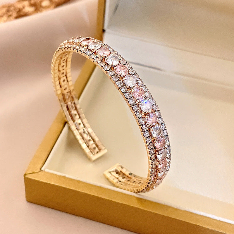 Wholesale Diamond Studded Zircon Alloy Bracelet
