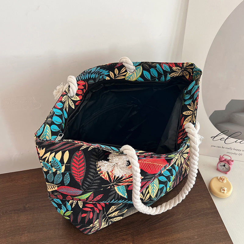 Bolsa de mano de gran capacidad de lienzo al por mayor lienzo