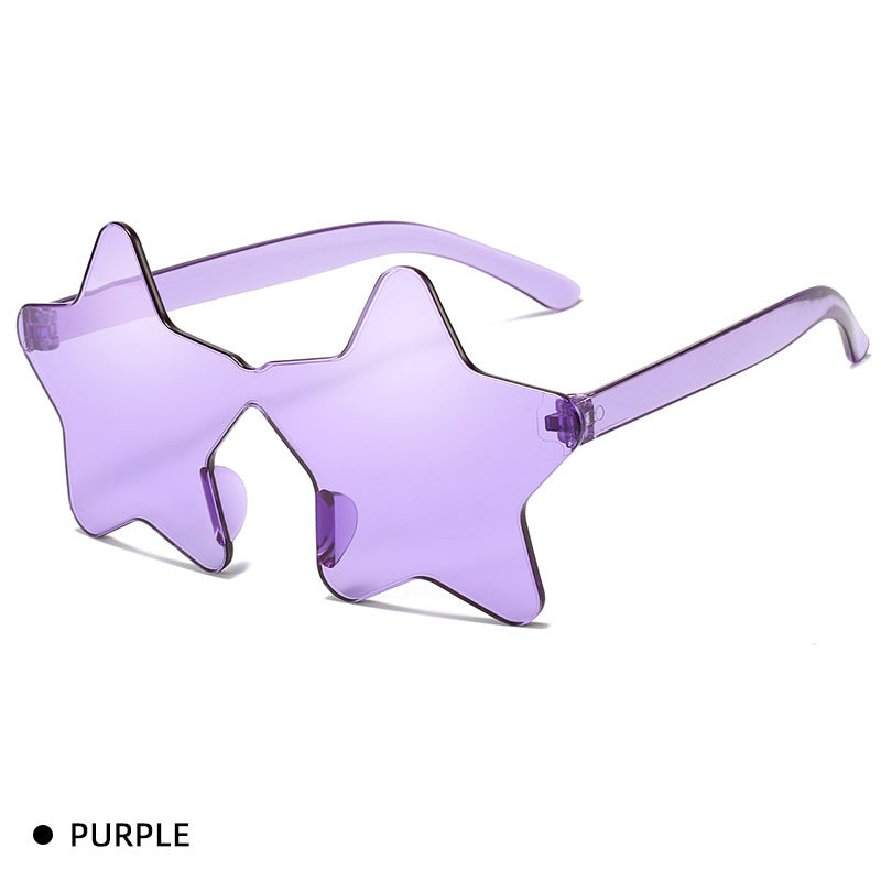 Wholesale Personalized Five-pointed Star Funny PC Sunglasses