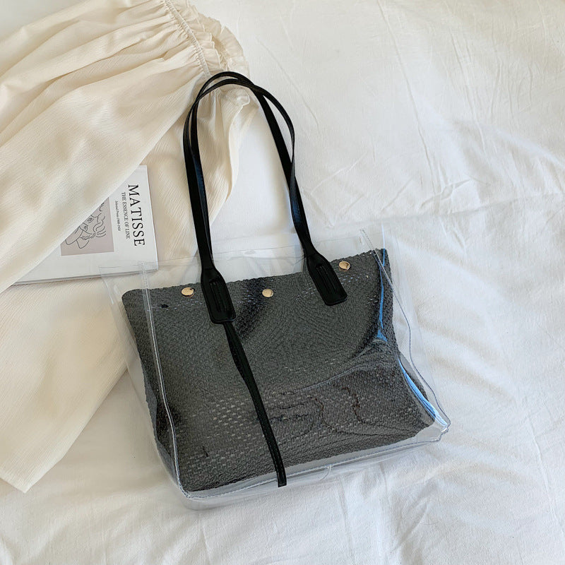 Bolsa portátil transparente de PVC al por mayor