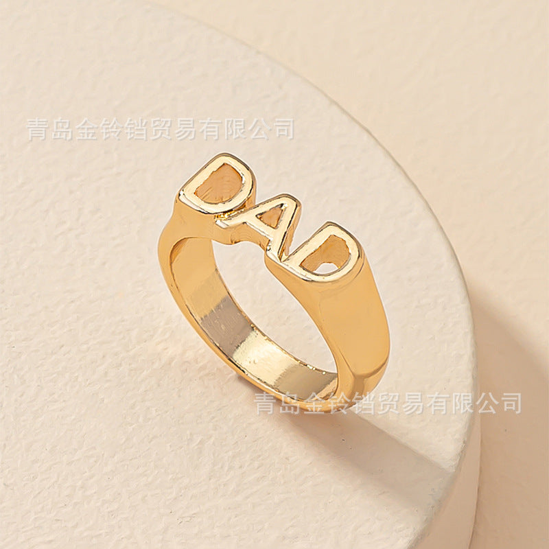 Wholesale Father's Day Alloy Letter Rings