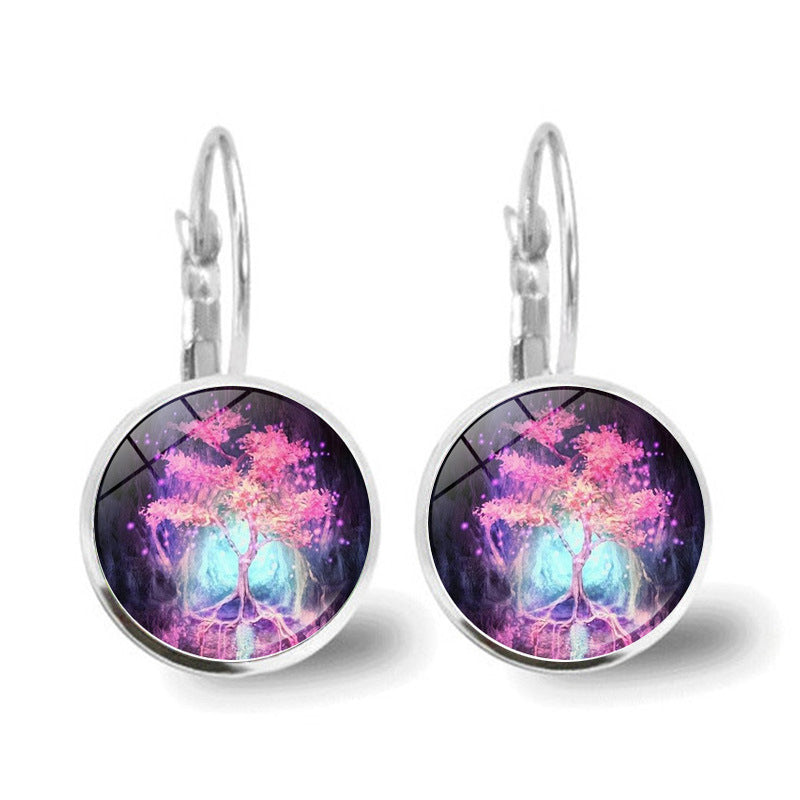 Pendientes de vidrio del árbol de la vida al por mayor