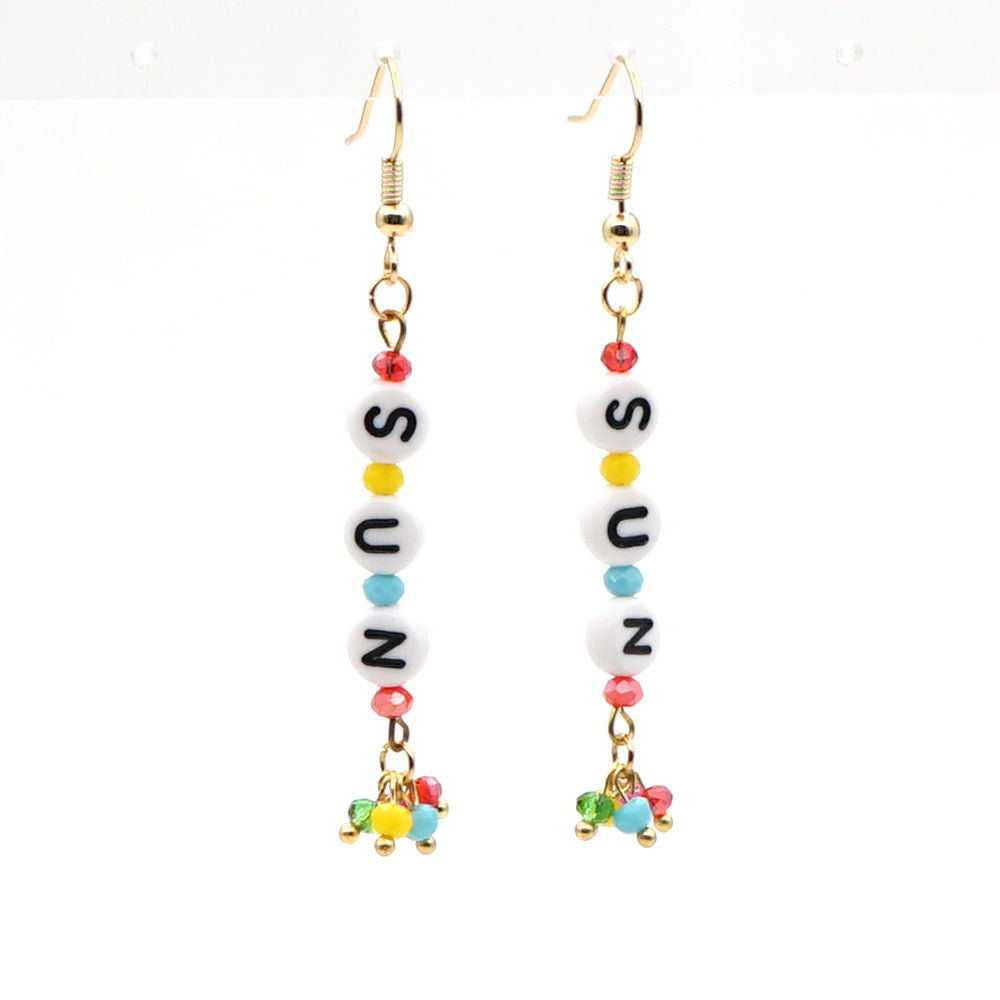 Wholesale Jewelry Ethnic Eyes Rice Beads Earrings