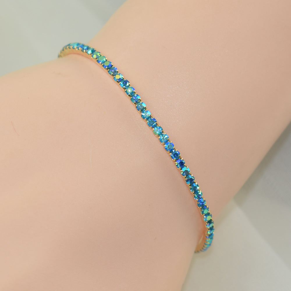 Wholesale 10Pcs/Pack Color Zircon Rhinestone Bracelet