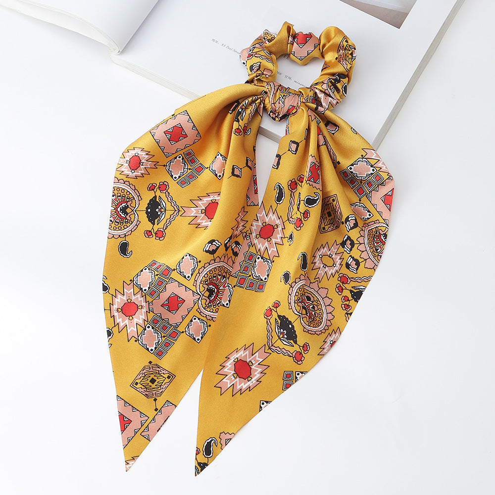 Wholesale Triangle Ribbon Hair Ties Fabric Hair Scrunchies