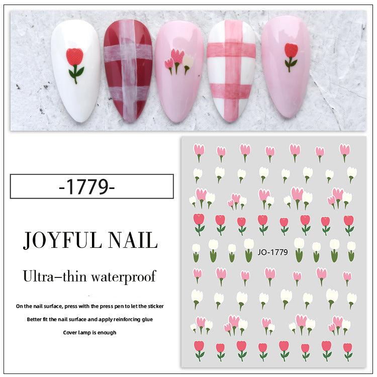 Wholesale Paper Small Flowers Petals Leaves Nail Art Stickers