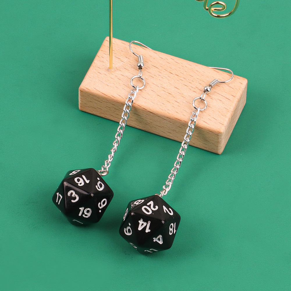 Wholesale Polygon Dice Acrylic Earrings