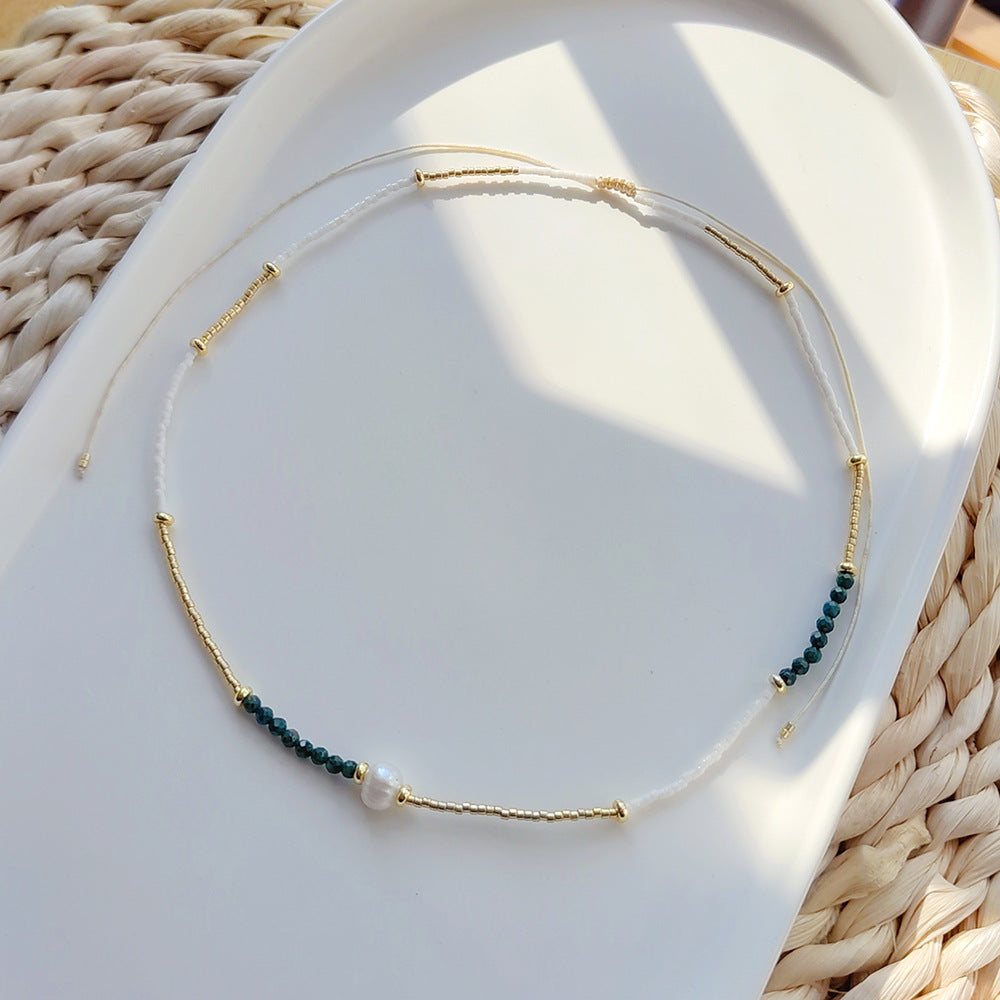 Wholesale Natural Stone Fine Millet Beads Pearl Necklace