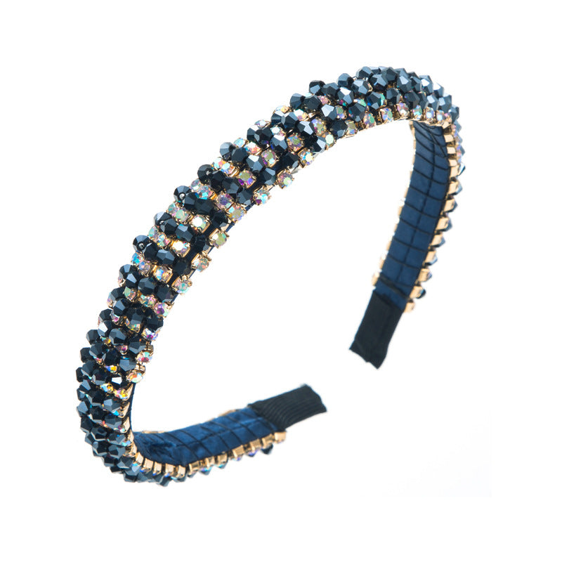 Venta al por mayor Diadema De Borde Fino De Cuentas De Cristal